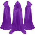 thumbnail image 4 of REDARER Kids Hooded Cloak Classic Cape with Front Tie for Halloween Party Trick or Treat Stage Performance Cosplay Fancy Dress Outfit,130, 4 of 4