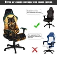 thumbnail image 5 of TSOVTHRID Wolf Moon Daisy Print 4 PCS Gaming Chair Covers Slipcovers Non-Slip Dustproof Rotating Armchair Slipcovers Stretch Gamer Chair Cover with Armrest Covers, 5 of 7