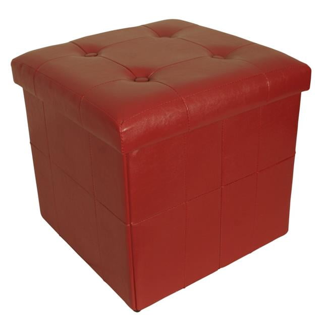 Wald Imports 70066RED 17 X 16 in. Collapsible Seat or Storage Cube