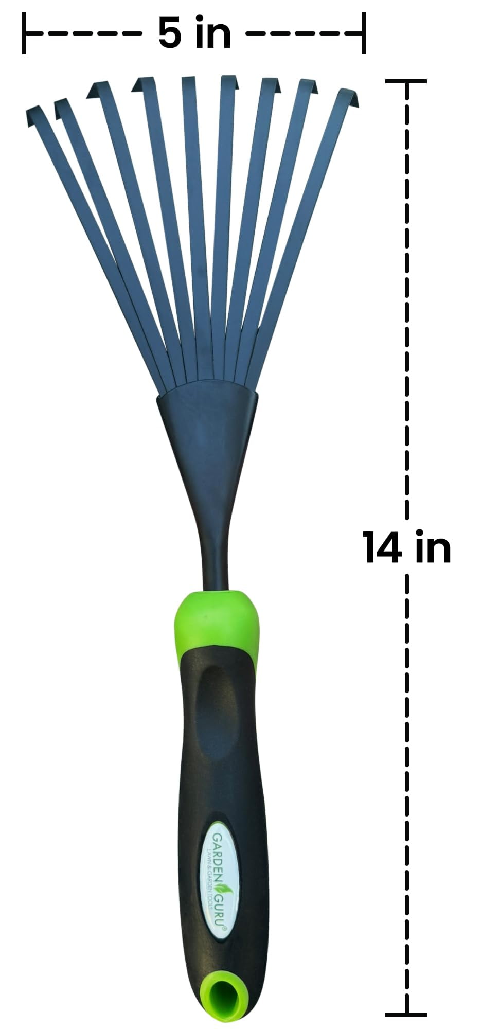 Garden Guru Hand Rake Soil Tiller Tool with Ergonomic Handle – Strong Carbon Steel - Rust Resistant – Great for Gardening, Cultivating, Loosening Soil & Spreading Mulch, Raking Flower Beds (2)