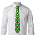 thumbnail image 2 of Men'S Tie Flag Of Brazil Print Polyester Necktie - One Size, 2 of 7
