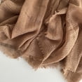 thumbnail image 6 of Women's Solid Color Scarf, Cotton Blend Lightweight Linen Like Shawl with Fringed Edges, Oversized Scarf for Travel and Spring Summer Coffee, 6 of 6