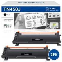 TN450 Jumbo Toner Cartridge Compatible for Brother TN450 TN-450 TN420 for HL-2270DW HL-2280DW MFC-7860DW Printer (2 Black)