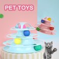 thumbnail image 1 of Flmtop Four Layers Tower Tracks Disc Intelligence Amusement Rides Shelf Cat Pet Toy White, 1 of 8
