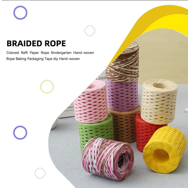 stanreset Paper Ribbon Wrap Rope Wedding Decor Compact Size Long-lasting Packing Craft Anniversary Resilience Decorative DIY Prop Sky Blue 200 Meter