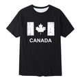 thumbnail image 4 of XIAONU Men's Solid Color Graphic T Shirt Classic Crew Neck Canada Flag Tee Soft Patriotic Casual Day Top, 4 of 4
