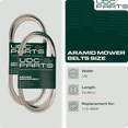 thumbnail image 2 of UDC Parts Mower Drive Belt 115-4669 / Aramid Cord / 32.98 inches, 2 of 9