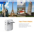 thumbnail image 3 of Adaptador de enchufe de viaje TESSAN de EE. UU. a Europa con 4 salidas y 3 USB, 3 of 6
