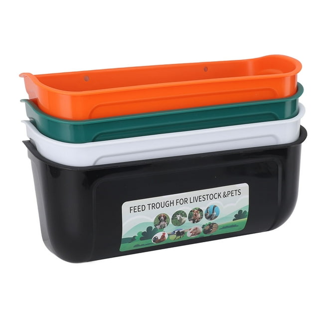 Fence Trough, Hanging Recyclable Feed Trough Stable PP Plastic for Small Animals