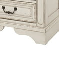thumbnail image 4 of BenJara Beny 27 Inch Nightstand with 3 Drawers, Black Handles, White Wood Finish, 4 of 6