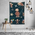 thumbnail image 2 of Curious George Tapestry Aesthetic Wall Hanging for Living Room Bedroom Art Tapestries Poster Blanket College Dorm Home Decor 80x60 Inch, 2 of 8