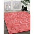thumbnail image 3 of Ahgly Company Machine Washable Indoor Square Transitional Red Area Rugs, 5' Square, 3 of 7