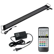 32W 144Led Solar Light Grass Lamp With Remote Control 37.2inch Suitable For 37.2-50.98inch Long Aquarium Black