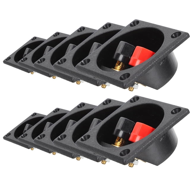 10 piezas de conectores de pala para caja de conexiones de audio, poste de unión de terminal de fácil instalación, placa de subwoofer, altavoz portátil, barra de sonido, trompeta, aleación de zinc,