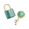 thumbnail image 3 of Conjunto de colgante de collar con candado para parejas, candado de piedra, collar versátil a juego para parejas, para el día de la madre, boda y Navi verde, 3 of 8