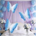 thumbnail image 4 of Blue Butterfly Veils Flower Decoration for Weddings and Festivals, DIY Plastic Décor for Outdoor Parties, Versatile 3D Floral Scene Arrangement, Perfect for Courtyard and Event Decor, 4 of 6