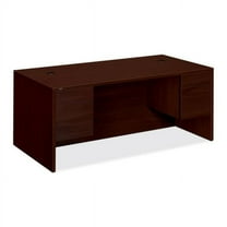 The HON COMPANY HON10593NN Double Pedestal Desk Rectangle Top - Mahogany - 72 in. x 36 in. x 29.5 in.