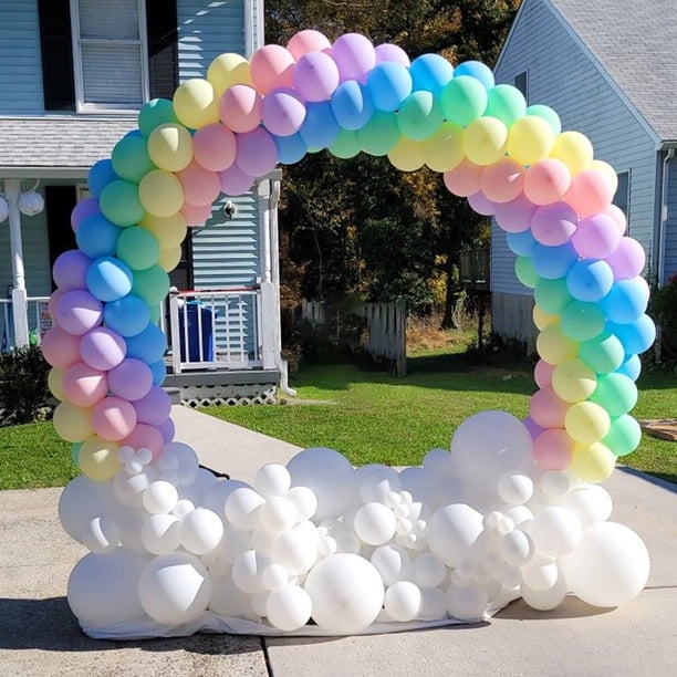 Fomcet Marco De Arco Circular De Globos De 9 X 6.8 Pies, Arco Redondo Dorado, Arco De Boda De Metal Grande Para Aniversario, Fiesta De Cumpleaños, Decoración De Ceremonia De San