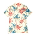 thumbnail image 5 of MDUKONU Womens Summer Hawaiian Shirts Soft Cool Floral Tropical Print T-Shirt Button Down V Neck Short Sleeve Tee Tops Beige XXL, 5 of 5