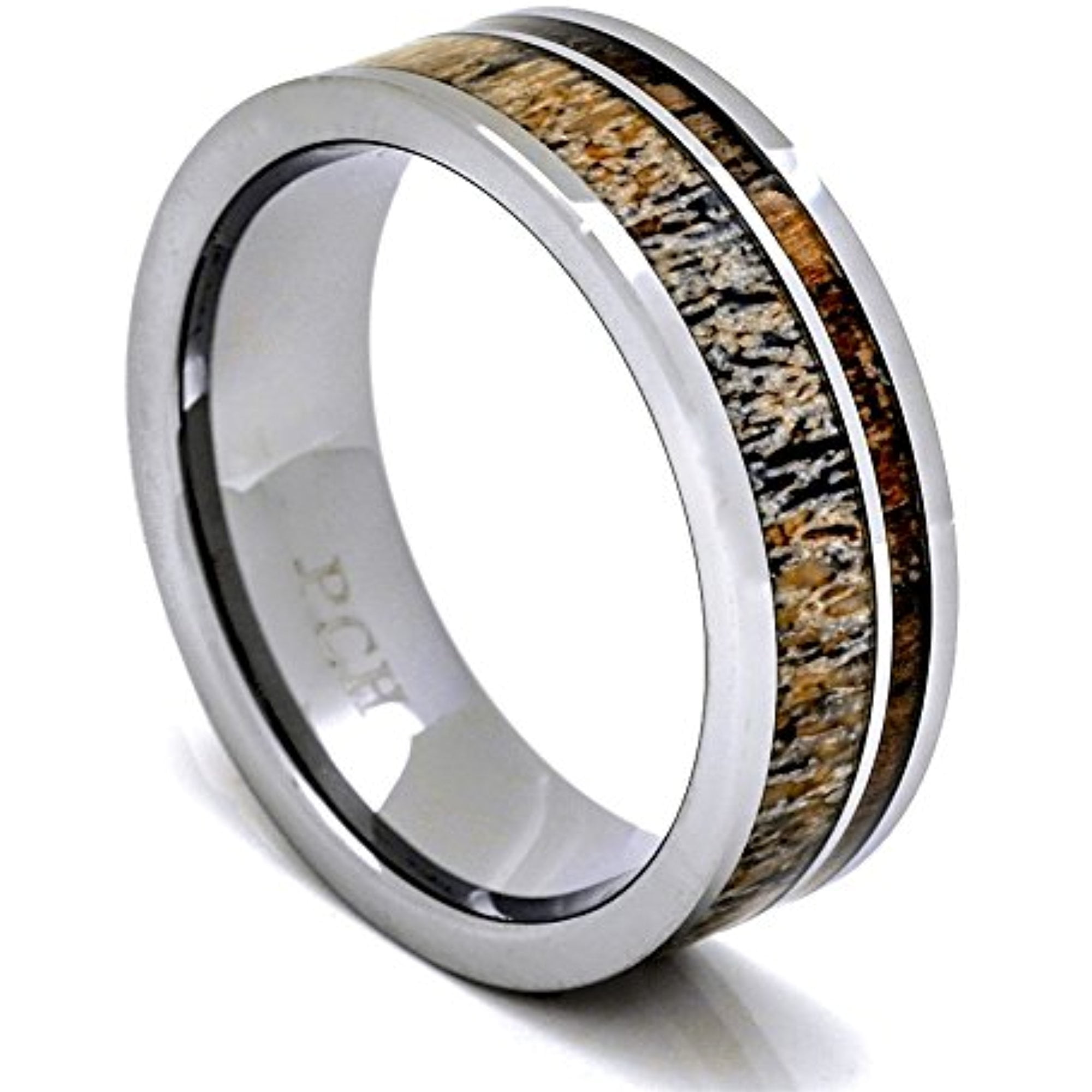 PCH Rings Mens Women�s Tungsten Wedding Bands Deer
