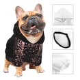 thumbnail image 3 of Fotbe Rose Gold Glitter1 Sudadera con Estampado para Perros Pequeños – Suéter con Capucha para Mascotas, Tela Suave de Forro Polar con Bolsillo-X-Small, 3 of 7