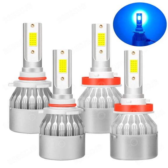 For Kenworth T680 T880 2013-2019 LED Headlight Bulbs High/Low Beam Kit 4x 8000K