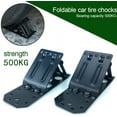thumbnail image 5 of 2 Pack Metal Wheel Chocks, Foldable Non-Slip Tire Chocks for Front and Rear Car or RV, Trailer, Motorhome, Truck, Car and ATV - Keep Your Vehicle in Place, 5 of 5