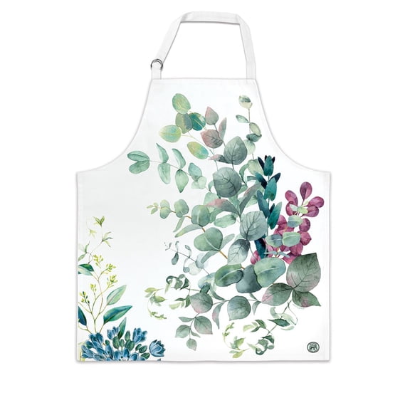 Michel Design Works Cotton Apron, Eucalyptus & Mint (APR365)