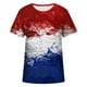 thumbnail image 4 of ICHUANYI Clearance Fashion Woman Causal Round Neck Printing Blouse Short SleeveT-Shirt Summer Tops(Wine, M) ICHUANYI WER2023081205296, 4 of 4
