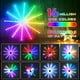 thumbnail image 2 of Juego de 2 luces LED de fuegos artificiales, 96 LED RGB con control por aplicación Bluetooth, tira de luces de fuegos artificiales IP65 para exteriores e interiores., 2 of 5