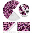 thumbnail image 2 of SKYSONIC Pink Leopard Christmas Tree Skirt 36" Christmas Decorations Indoor Outdoor Tree Skir for Home Holiday Party Decorations Gift, 2 of 5