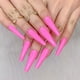 thumbnail image 1 of 24 Uds. De uñas postizas brillantes de bailarina de Color puro, color nude profundo, ataúd largo, puntas postizas para manicura para mujeres y niñas, 1 of 6
