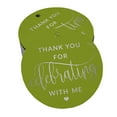thumbnail image 1 of Inkdotpot Pack Of 100 Real Silver Foil Paper Tags Thank You For Celebrating With Me Birthday Favor Hang Tags, 1 of 6