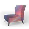 thumbnail image 2 of Designart "Vibrant Panoramic Tropical Seascape Sunset VII" Upholstered Nautical & Coastal Accent Chair and Arm Chair, 2 of 5