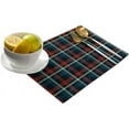 thumbnail image 2 of Christmas Placemats Set of 4, Green Buffalo Plaid Check Placemat for Dining Table Decorations, Cotton Linen Red Checkered Place Mats, Xmas Table Mats for Kitchen Dinner Holiday Party Decor Gift, 2 of 6