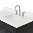 thumbnail image 4 of Ariel Hamlet 43 In. Right Offset Oval Sink Vanity With White Quartz Countertop In Black, 4 of 11