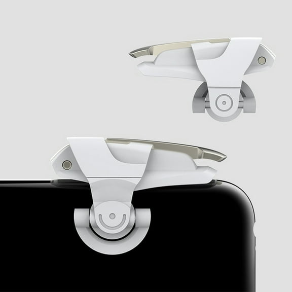 Opvise 2Pcs Mini Phone Gaming Triggers Metal Physical Button Free Fire Shooting Aim Key Controller Gamepads for iPhone