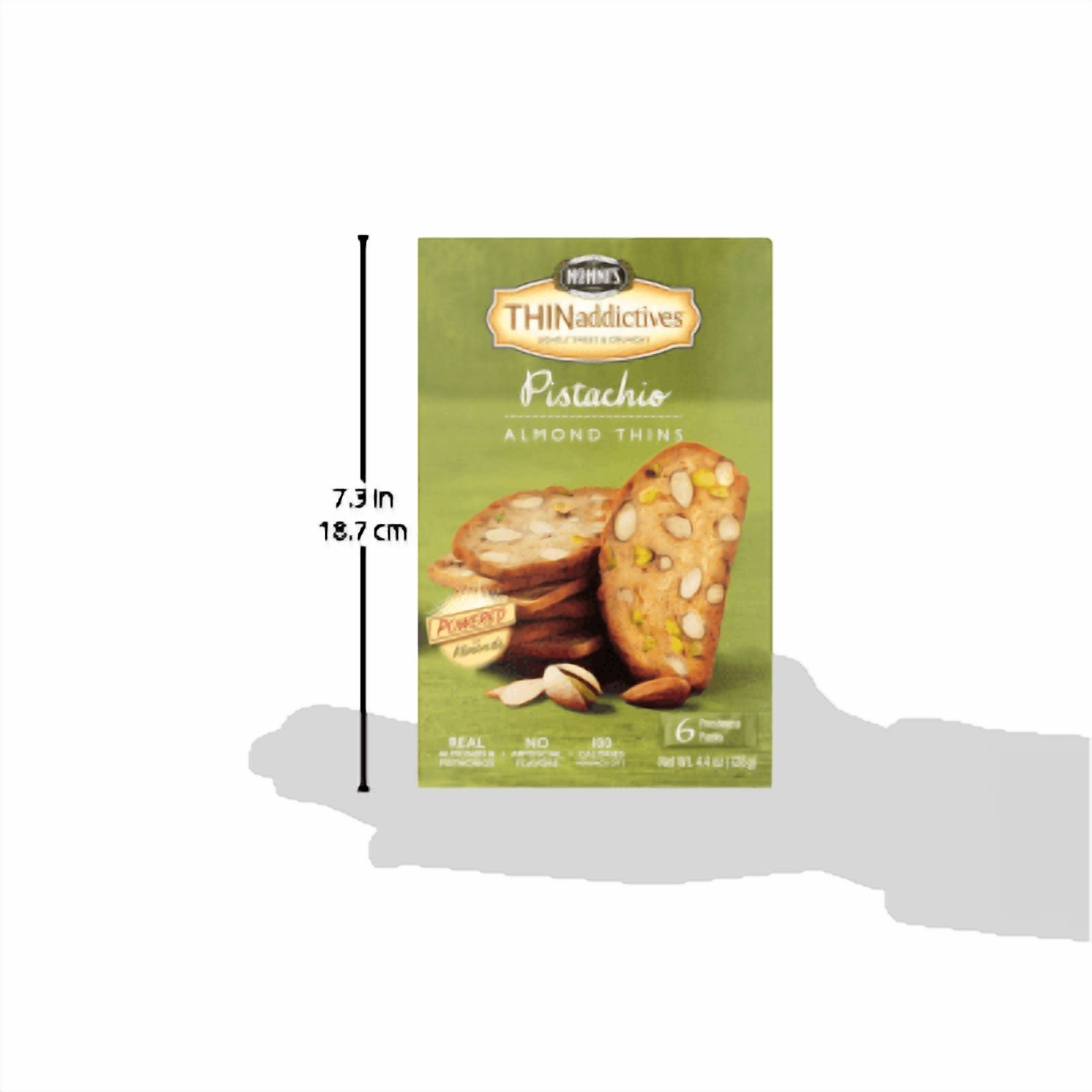 (3 pack) Nonni's THINaddictives Pistachio Almond Thin Cookies, 18 count, 4.4 oz