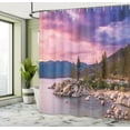 thumbnail image 5 of Ambesonne Nature Shower Curtain, Secret Paradise Forest, 69"Wx84"L, Grey Pink, 5 of 5