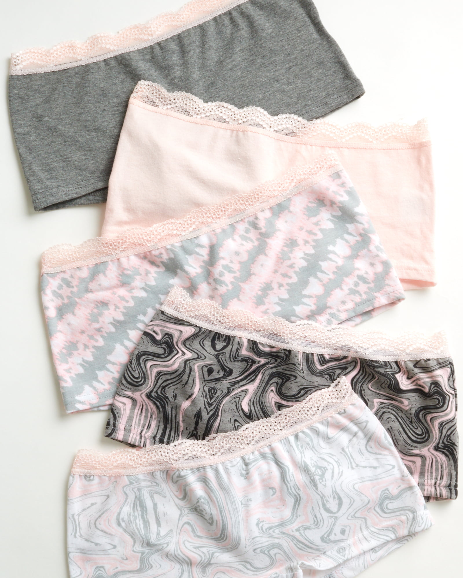  dELiA*s Girls? Underwear ? 5 Pack Stretch Cotton Boyshort  Panties (6-14), Size 6X, All White: Clothing, Shoes & Jewelry