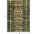 thumbnail image 2 of Liora Manne Marina Indoor Outdoor Rug - Tribal Design, Comfortable & Durable, Power Loomed, Polypropylene Material, UV Stabilized, Tribal Stripe Green, 3'3" x 4'11", 2 of 9