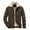 Coffee, variant on Men's Corduroy Jacket Sherpa Lined Warm Turn Down Collar Zip Up Jacket with Pockets Fall Winter Casual Fleece Coat for Commute Outdoor
