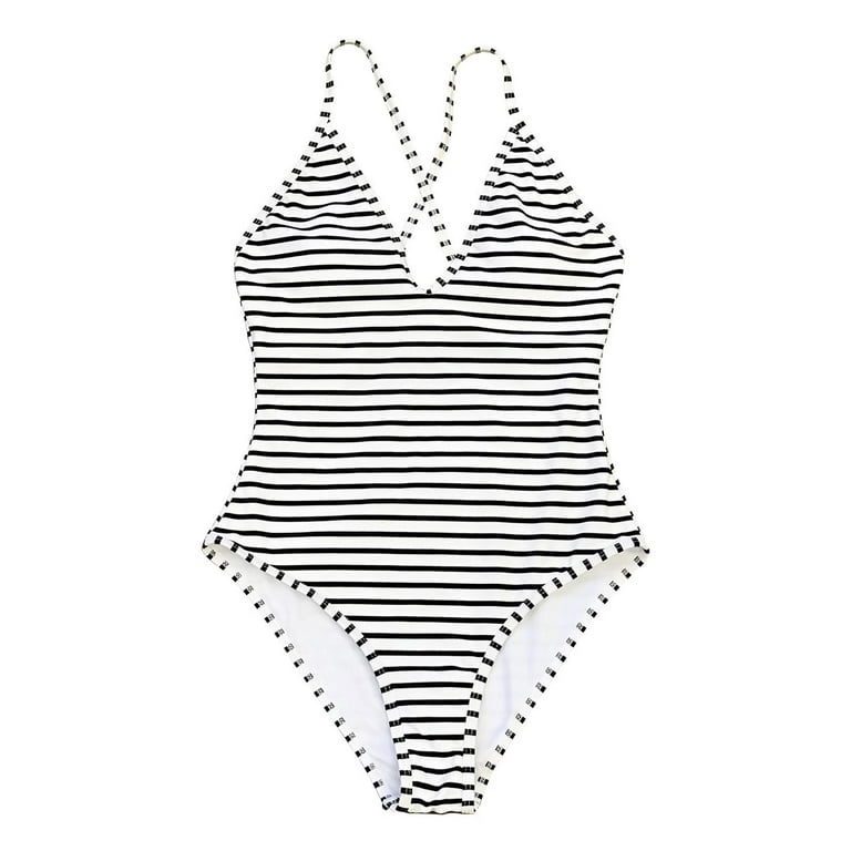 MIARHB Women's Swimwear Padded Push Up Swimsuit Tank Top with Panties Slim  Fit Printed Swimwear dresses for women 2023 White M