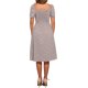 thumbnail image 3 of Vestido de mujer con fruncido, escote cuadrado, dobladillo con volantes y estampado floral XL en púrpura polvo, 3 of 6