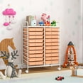 thumbnail image 6 of Costway 20 Drawers Rolling Storage Cart Art Craft Organizer on Wheels Multipurpose Orange, 6 of 10