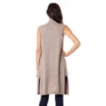 thumbnail image 4 of Chaleco ligero tejido con bolsas color Café AMAD Casual para mujer Talla L, 4 of 5