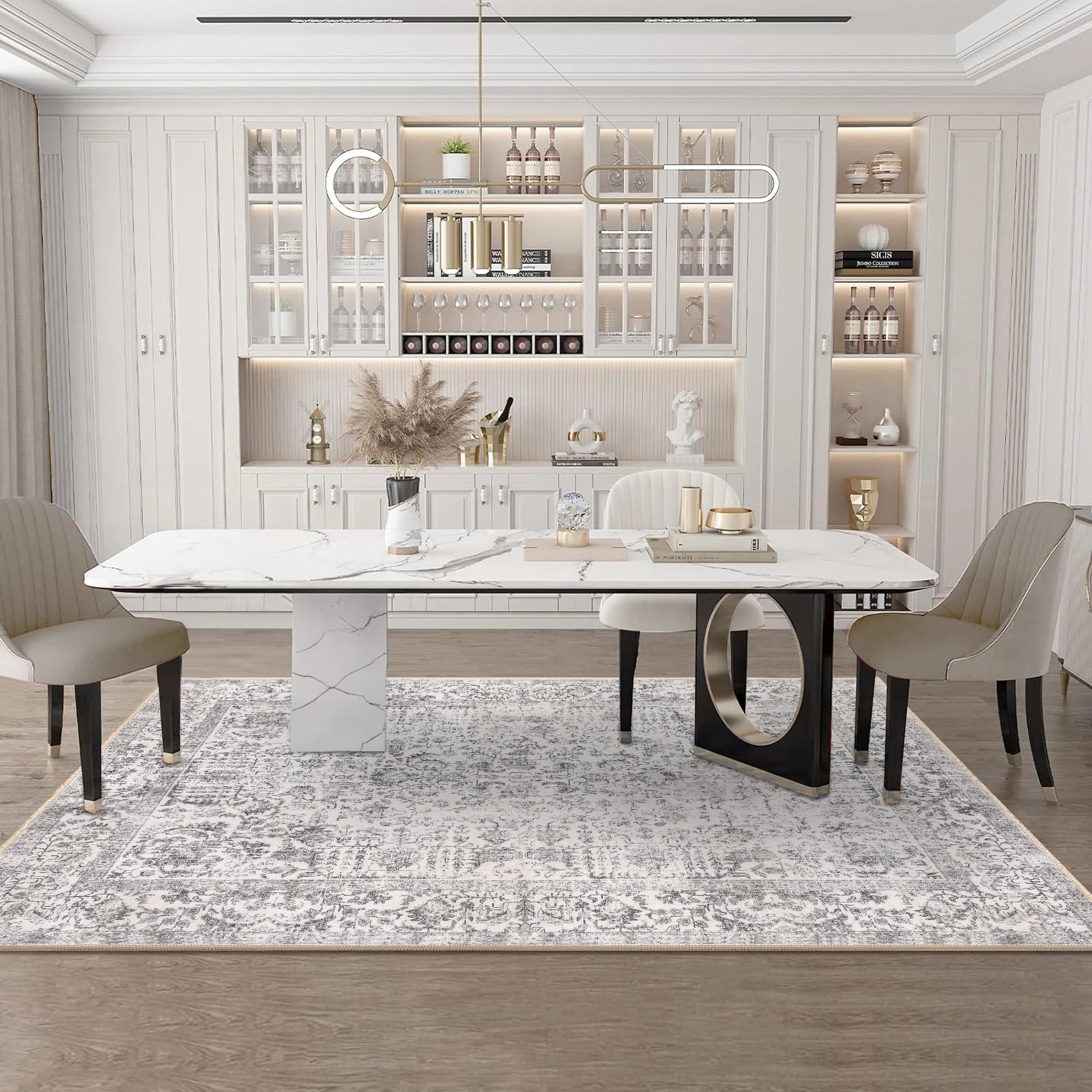 Tapis Lara RugVista 140x200 Cm - Laine Tuftée Main - Poil Moyen - Blanc - Pour Salon, Chambre, Salle à Manger - 11