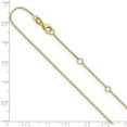 thumbnail image 2 of 14k Solid Yellow Gold 1.1mm Sparkle-Cut Cable 2in+2inch Adjustable Chain Necklace 22 Inch Chain Necklace for Women and M, 2 of 2