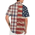 thumbnail image 4 of Domuza Patriotic Shirts 4th Of July for Men Usa Flag Pattern Casual Lapel Button Short Sleeve Tshirts 2026 New Fashion Comfy Tops with Pockets Wine M, 4 of 5