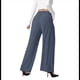 thumbnail image 2 of Pantalones de Traje Anchos para Mujer, Holgados, de Cintura Alta Elástica, Informales, Largos, Color Gris Oscuro, Talla M, 2 of 7